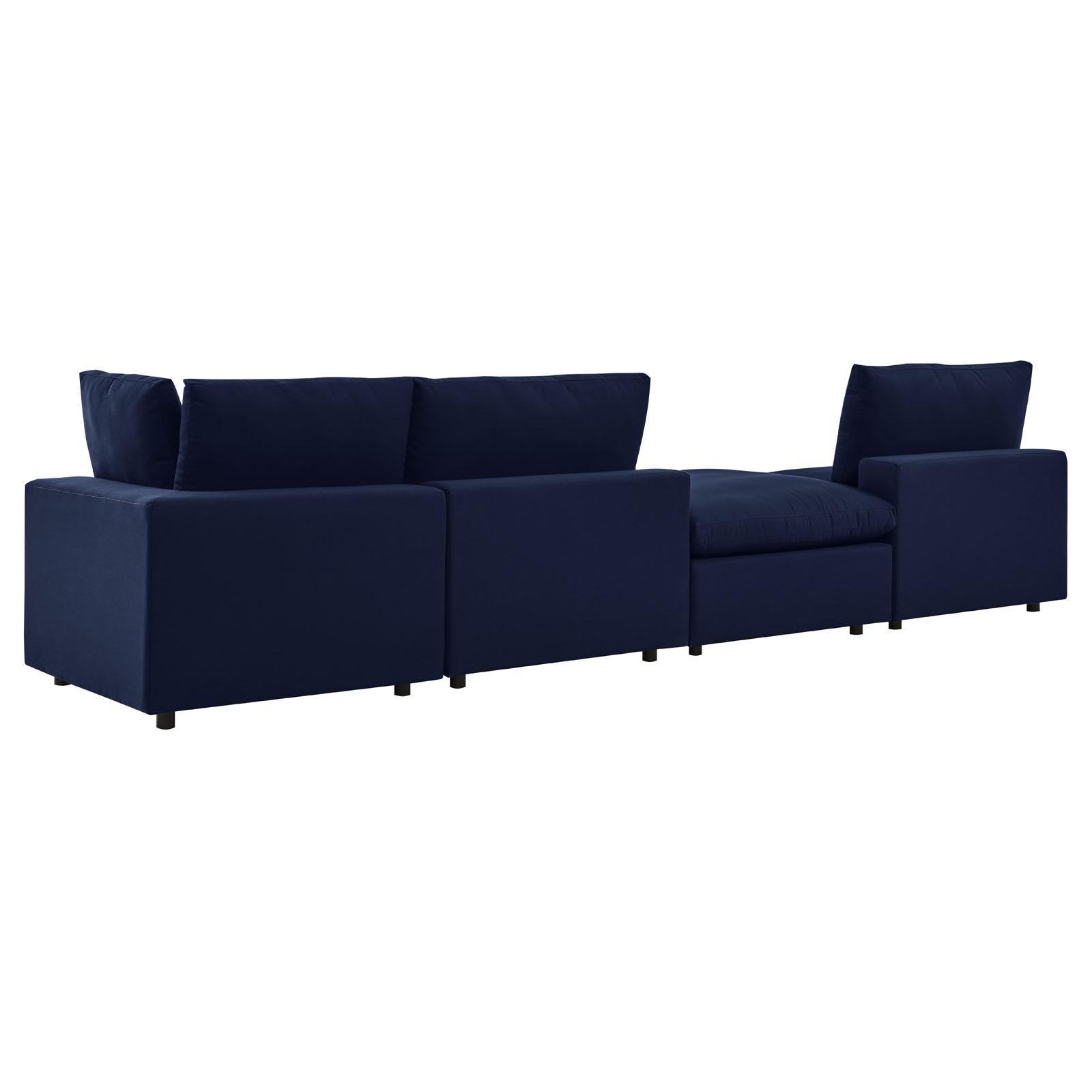 Modway Furniture Modern Commix 4-Piece Sunbrella® Outdoor Patio Sectional Sofa - EEI-5582