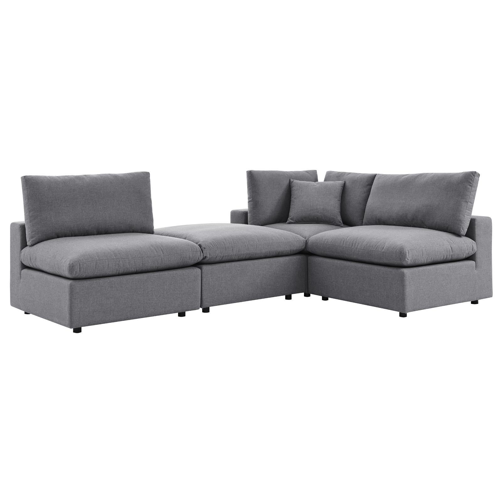 Modway Furniture Modern Commix 4-Piece Sunbrella® Outdoor Patio Sectional Sofa - EEI-5582