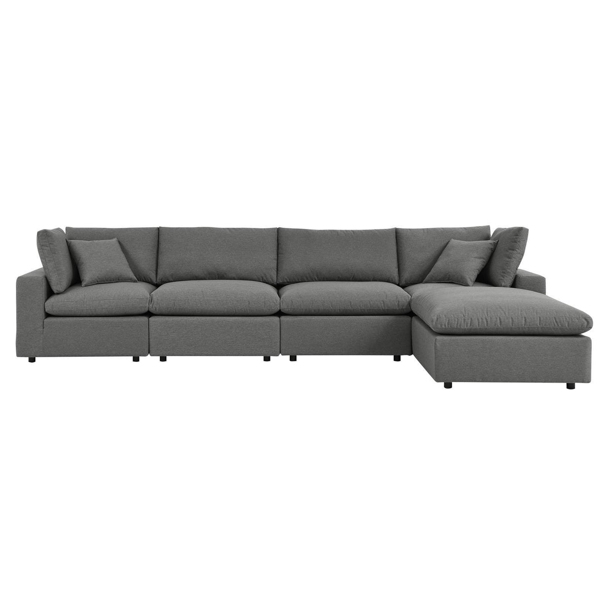 Modway Furniture Modern Commix 5-Piece Outdoor Patio Sectional Sofa - EEI-5583