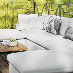 Modway Furniture Modern Commix 6-Piece Outdoor Patio Sectional Sofa - EEI-5585