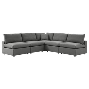 Modway Furniture Modern Commix 5-Piece Outdoor Patio Sectional Sofa - EEI-5587