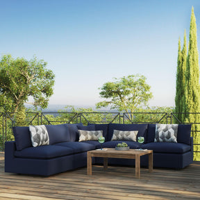 Modway Furniture Modern Commix 5-Piece Outdoor Patio Sectional Sofa - EEI-5587