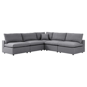 Modway Furniture Modern Commix 5-Piece Sunbrella® Outdoor Patio Sectional Sofa - EEI-5588