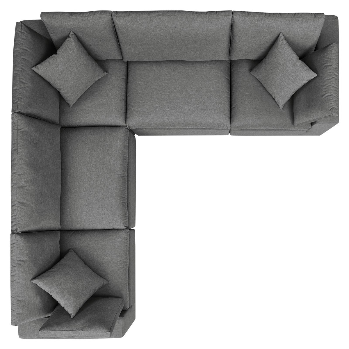 Modway Furniture Modern Commix 5-Piece Outdoor Patio Sectional Sofa - EEI-5589