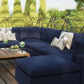 Modway Furniture Modern Commix 7-Piece Outdoor Patio Sectional Sofa - EEI-5591