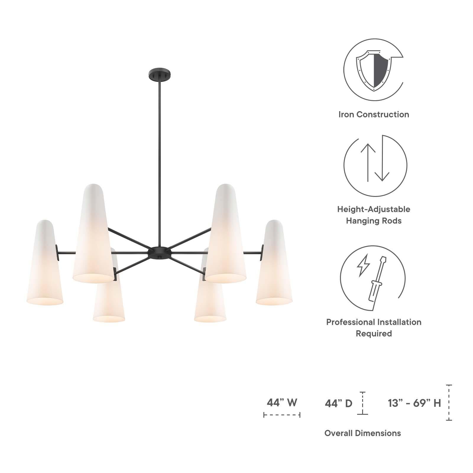 Modway Furniture Modern Beacon 6-Light Chandelier - EEI-5648