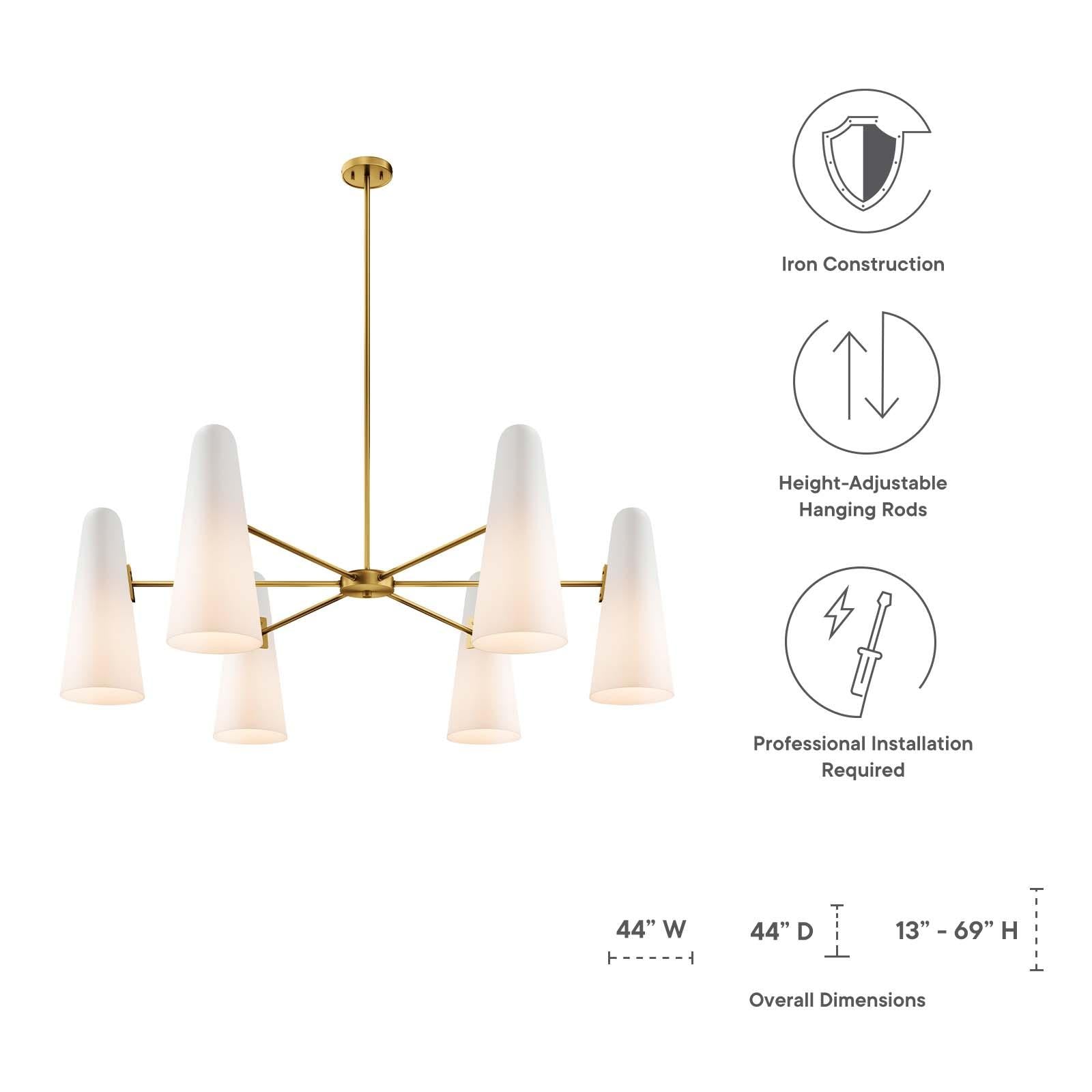 Modway Furniture Modern Beacon 6-Light Chandelier - EEI-5648