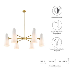 Modway Furniture Modern Beacon 6-Light Chandelier - EEI-5648