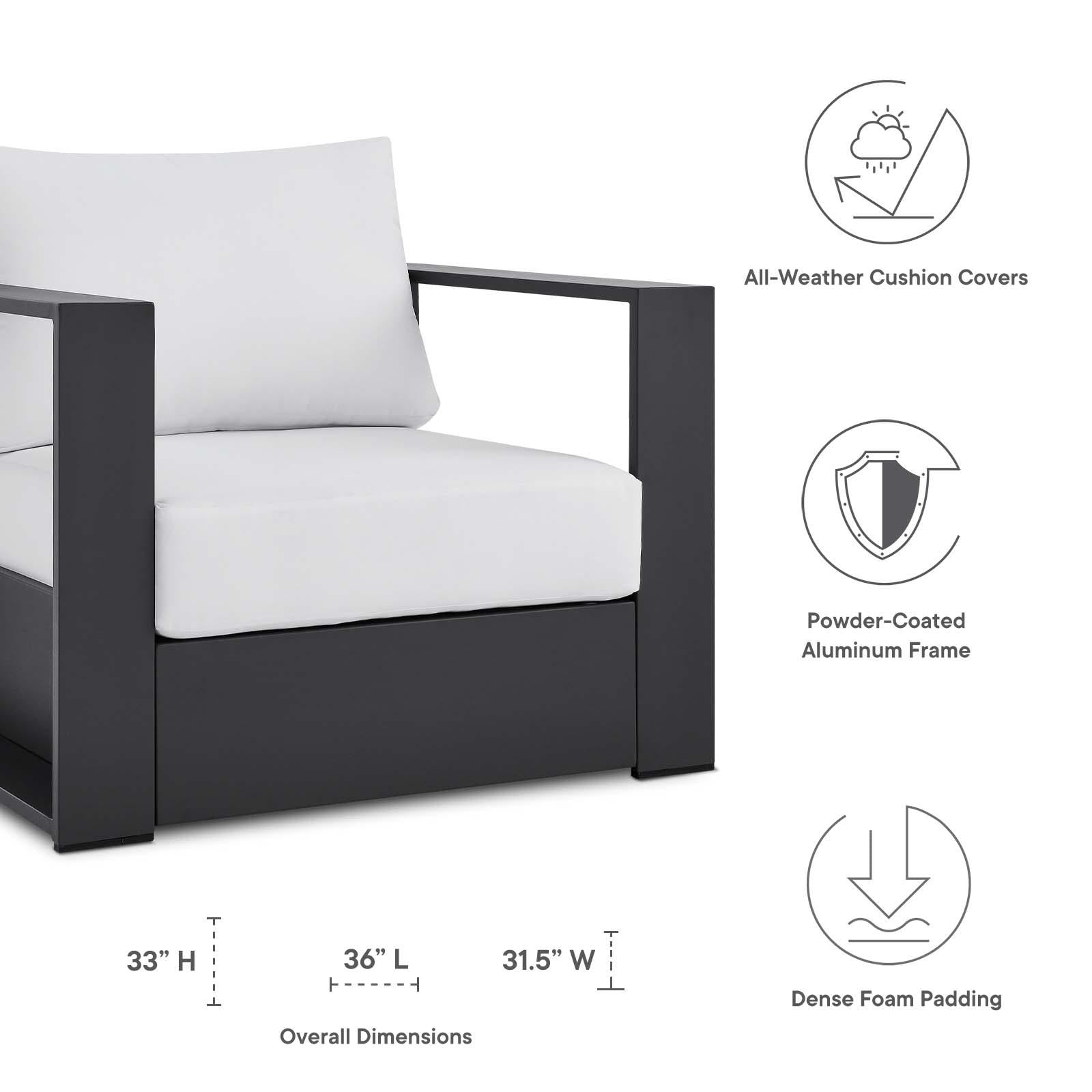 Modway Furniture Modern Tahoe Outdoor Patio Powder-Coated Aluminum Armchair - EEI-5675