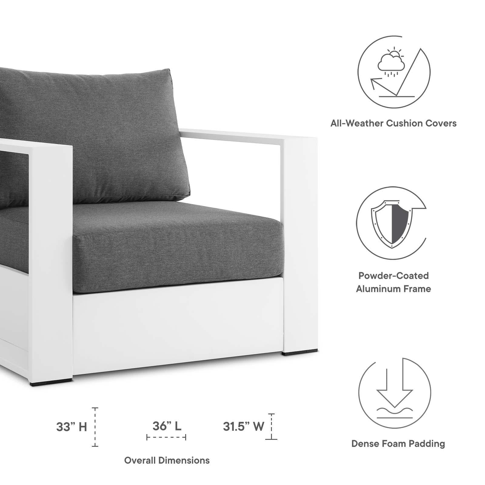 Modway Furniture Modern Tahoe Outdoor Patio Powder-Coated Aluminum Armchair - EEI-5675