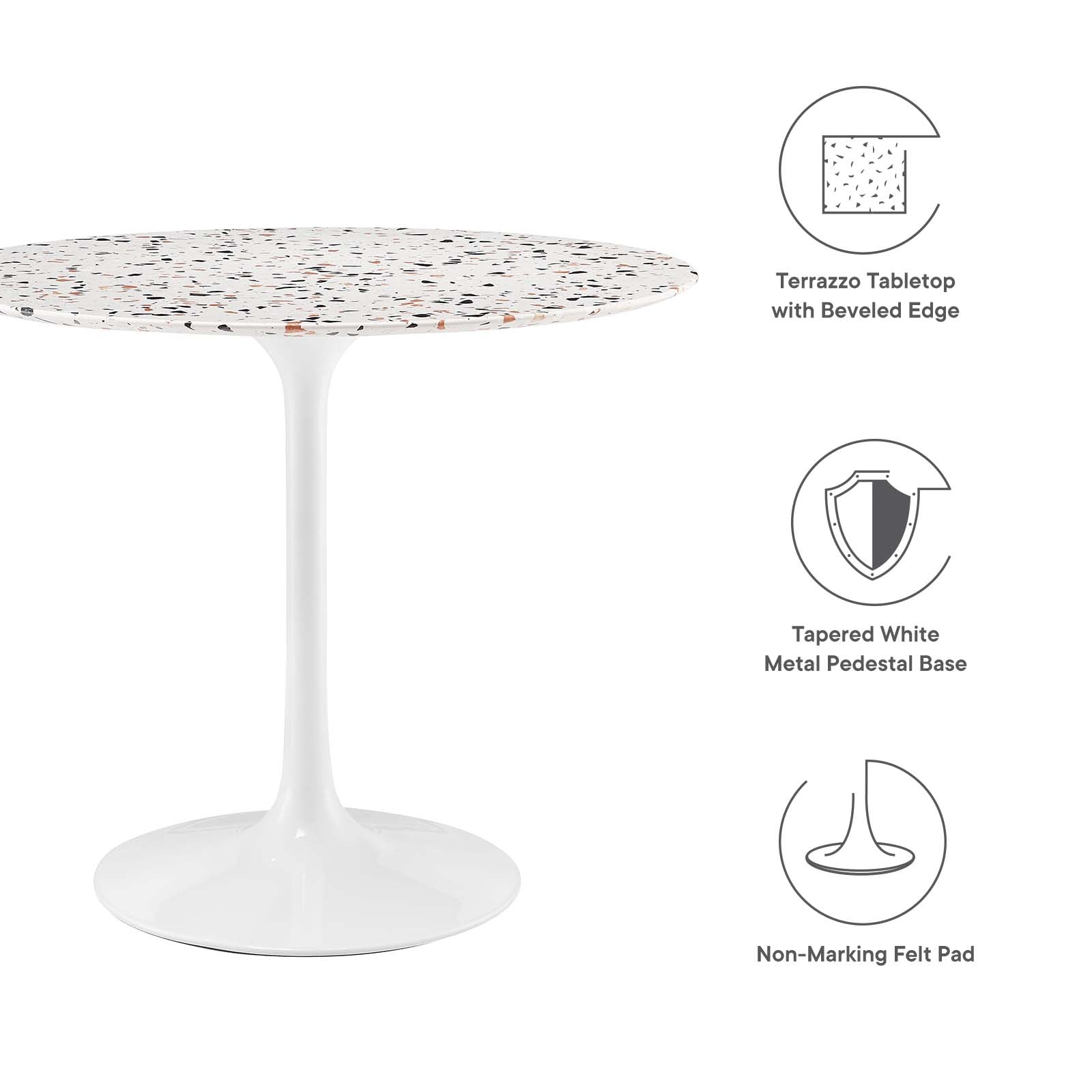 Modway Furniture Modern Lippa 36" Round Terrazzo Dining Table - EEI-5713