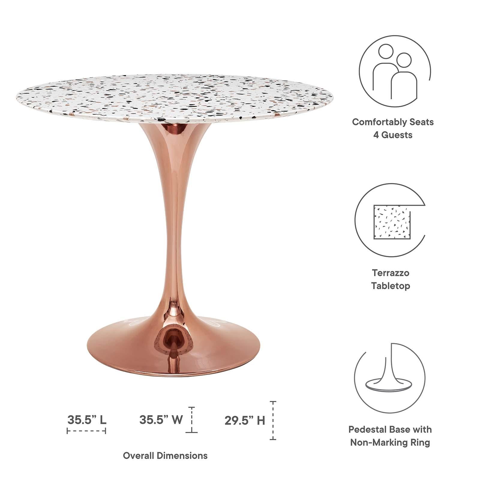 Modway Furniture Modern Lippa 36" Round Terrazzo Dining Table - EEI-5714