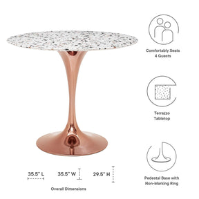 Modway Furniture Modern Lippa 36" Round Terrazzo Dining Table - EEI-5714