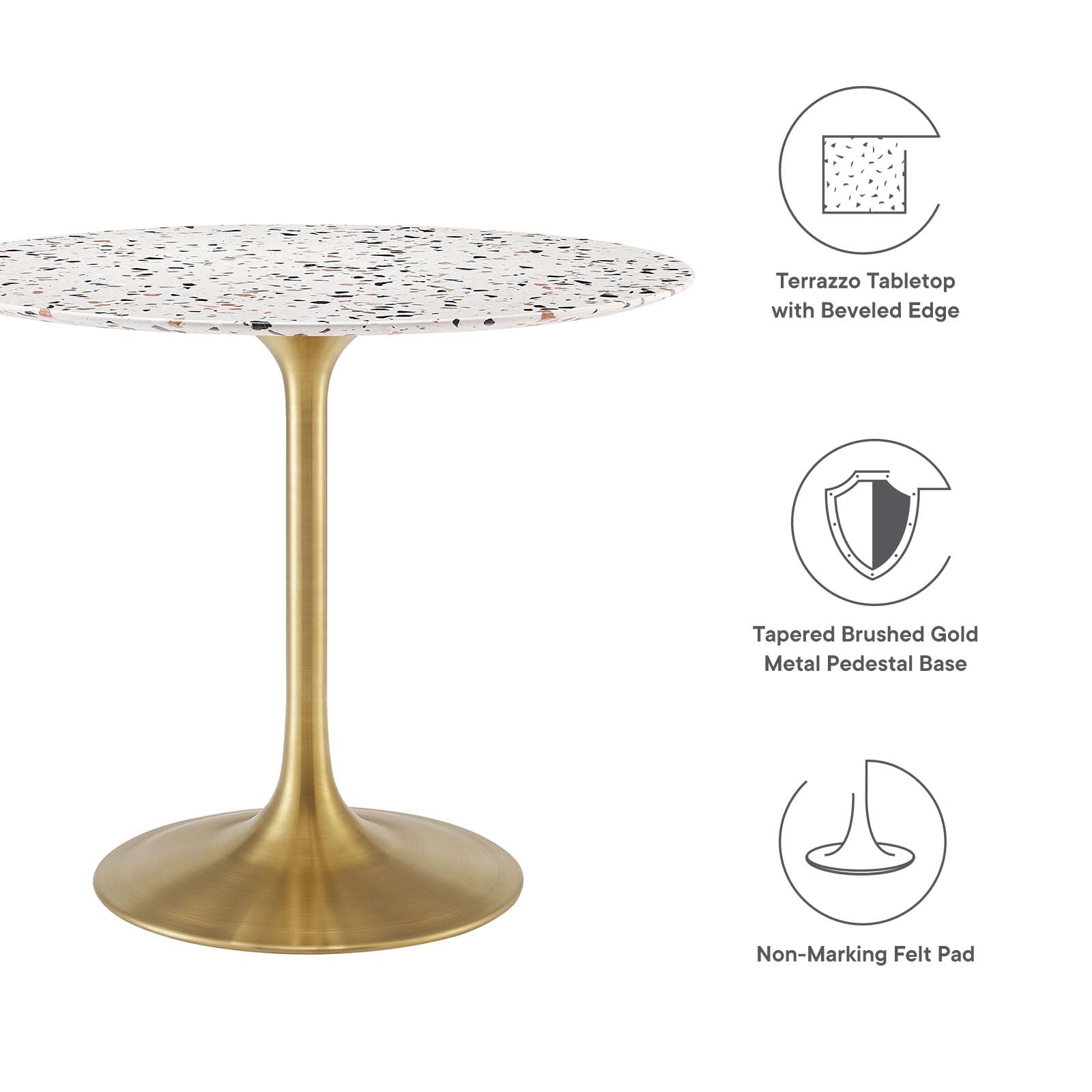 Modway Furniture Modern Lippa 36" Round Terrazzo Dining Table - EEI-5715