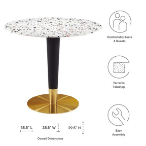 Modway Furniture Modern Zinque 36" Round Terrazzo Dining Table - EEI-5718