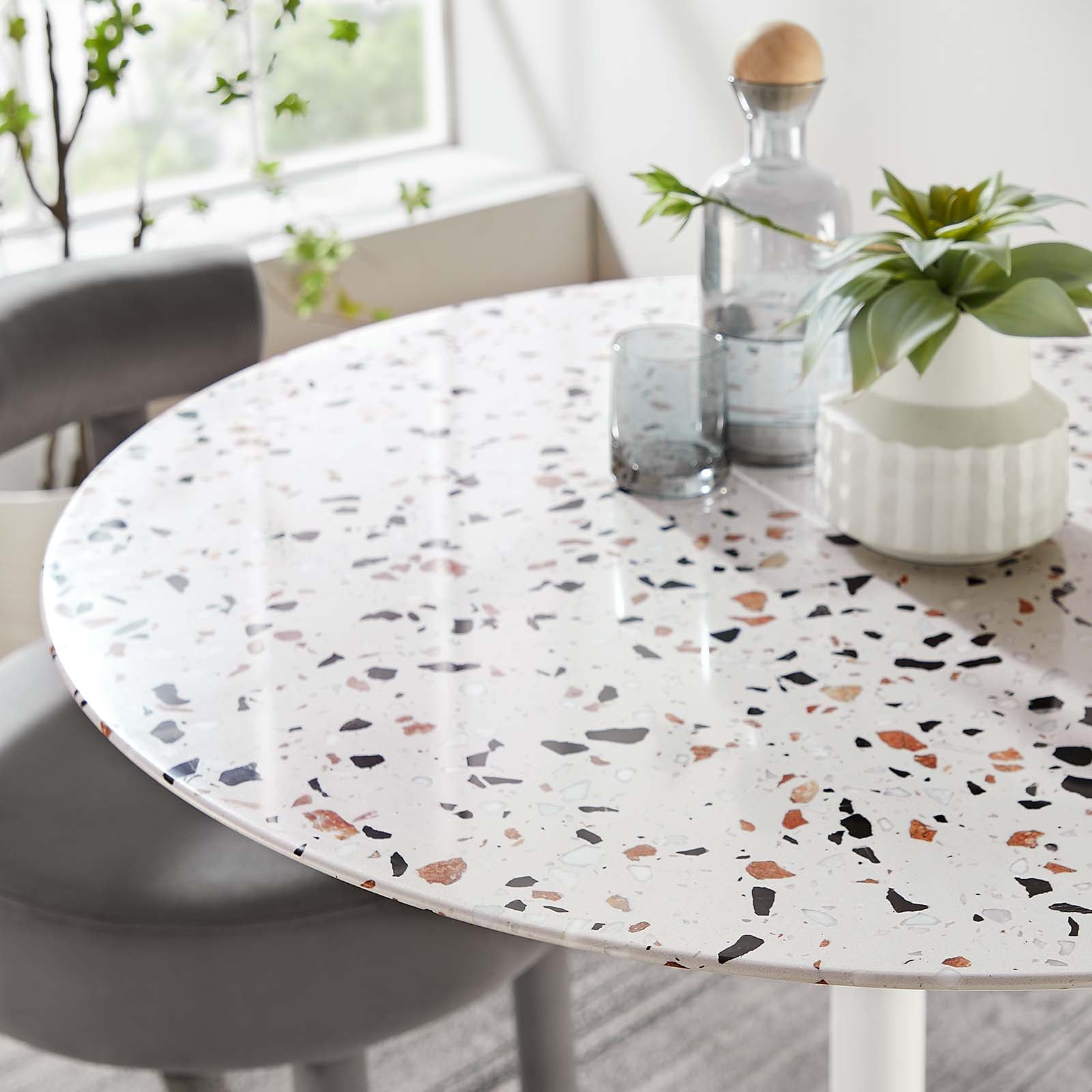 Modway Furniture Modern Lippa 40" Round Terrazzo Dining Table - EEI-5722