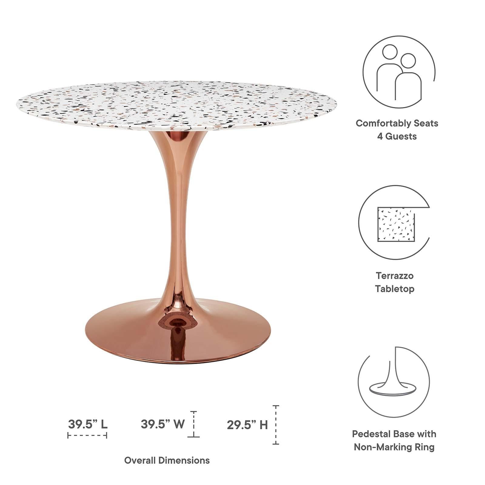 Modway Furniture Modern Lippa 40" Round Terrazzo Dining Table - EEI-5723