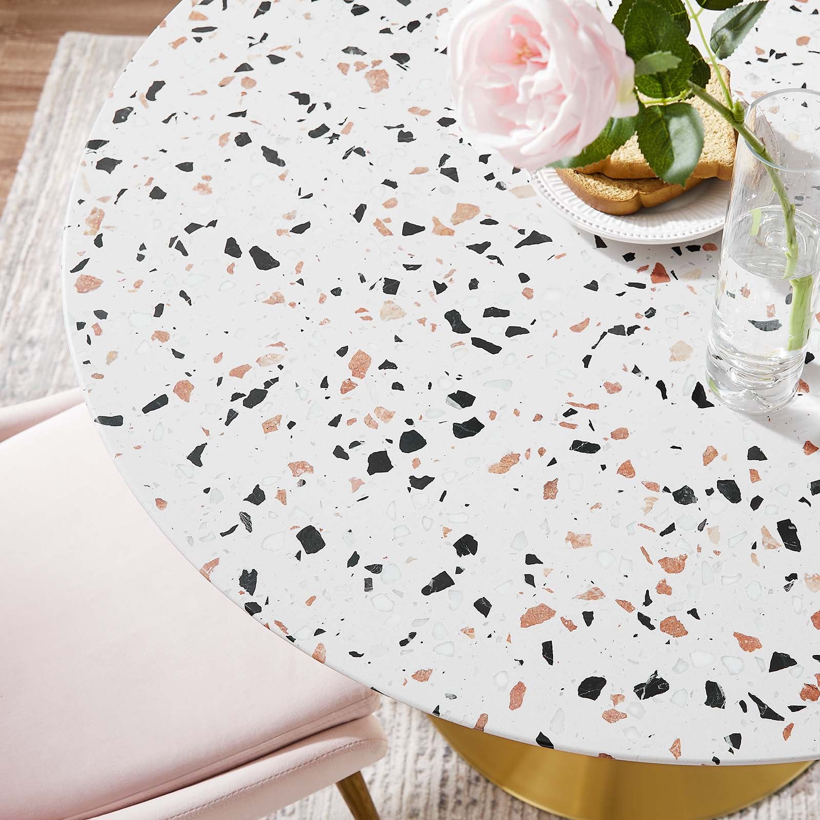 Modway Furniture Modern Lippa 40" Round Terrazzo Dining Table - EEI-5724