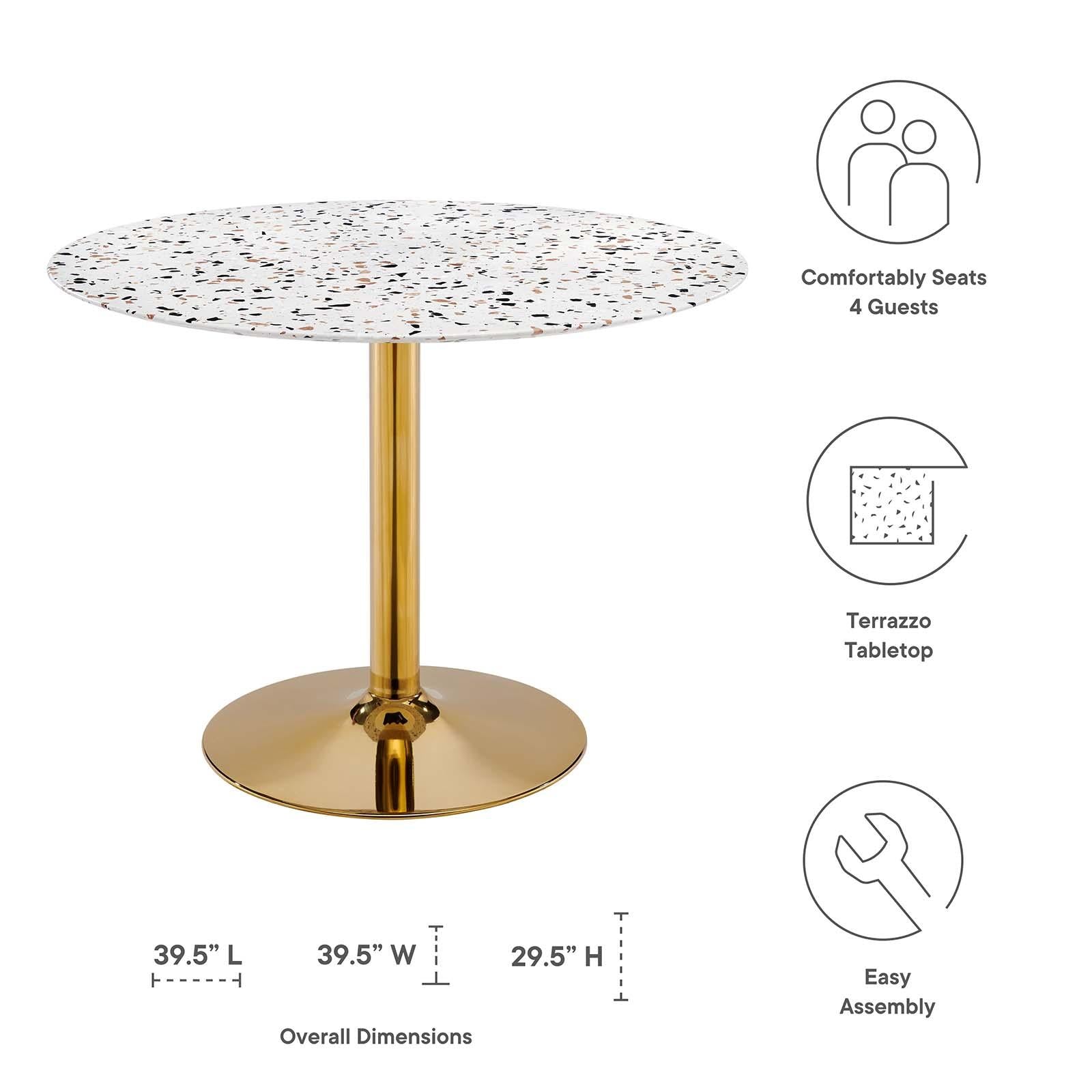 Modway Furniture Modern Verne 40" Round Terrazzo Dining Table - EEI-5726