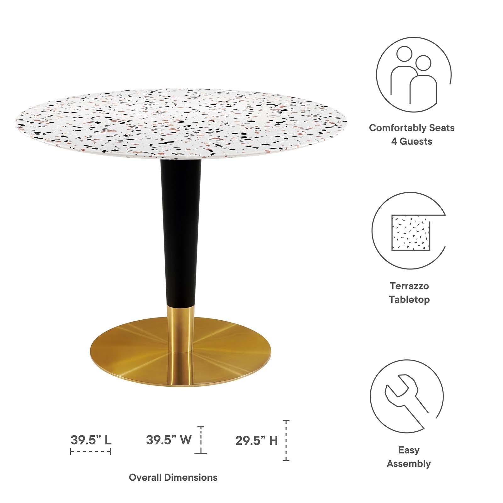 Modway Furniture Modern Zinque 40" Round Terrazzo Dining Table - EEI-5727