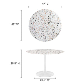 Modway Furniture Modern Lippa 47" Round Terrazzo Dining Table - EEI-5728