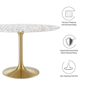 Modway Furniture Modern Lippa 47" Round Terrazzo Dining Table - EEI-5730