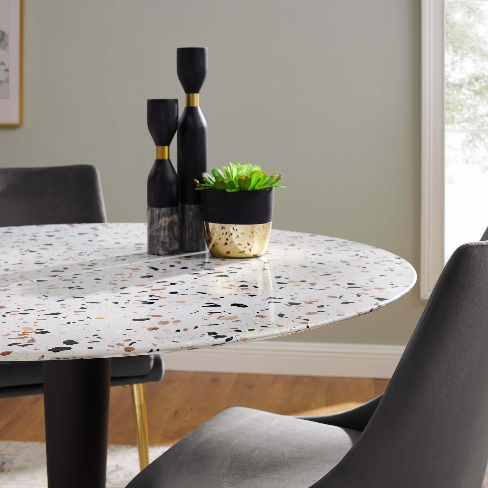 Modway Furniture Modern Zinque 47" Round Terrazzo Dining Table - EEI-5732