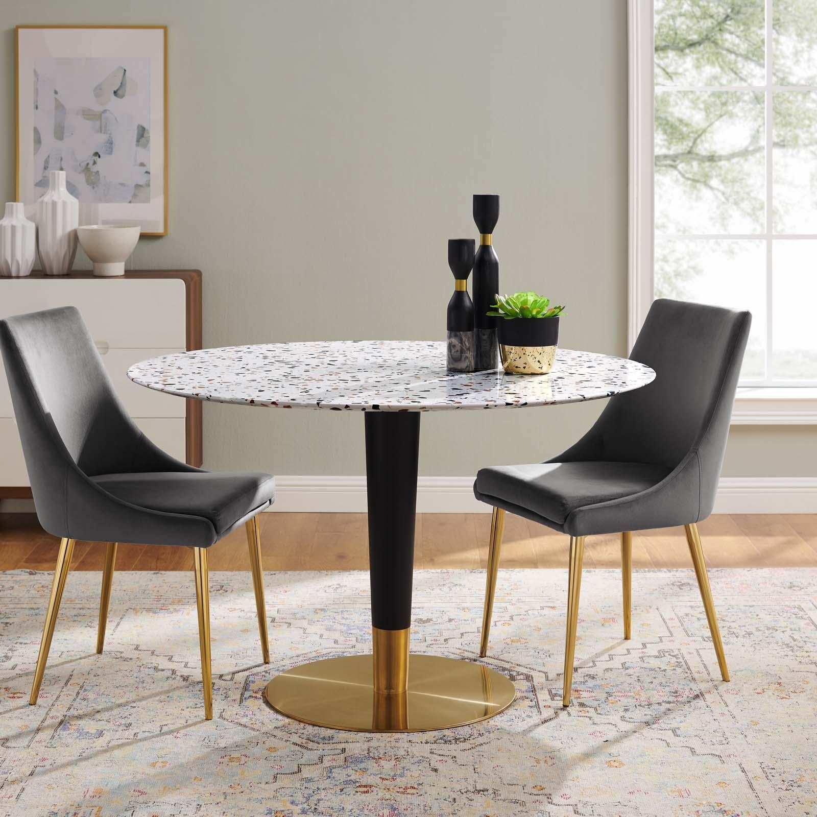 Modway Furniture Modern Zinque 47" Round Terrazzo Dining Table - EEI-5732