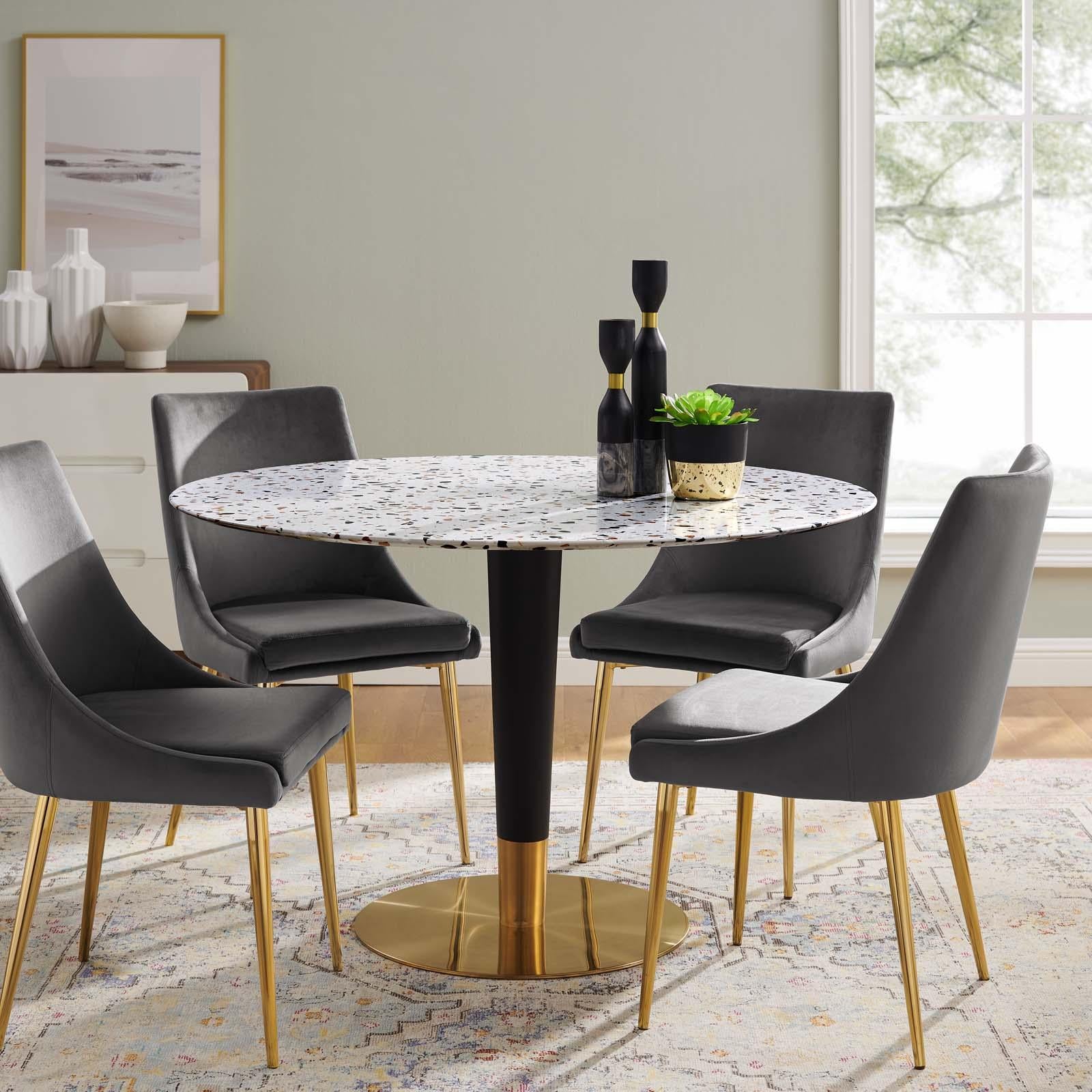 Modway Furniture Modern Zinque 47" Round Terrazzo Dining Table - EEI-5732