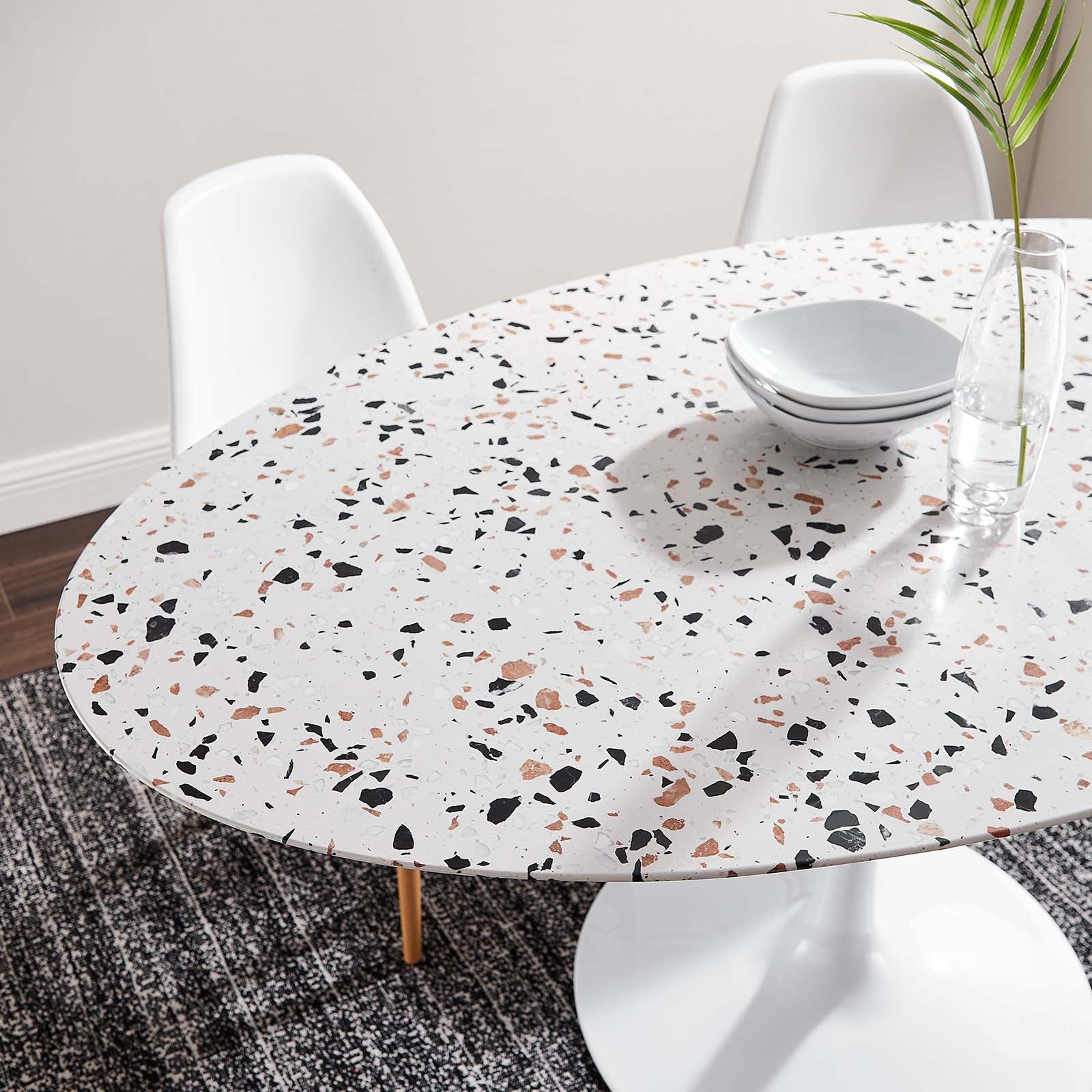 Modway Furniture Modern Lippa 60" Oval Terrazzo Dining Table - EEI-5734