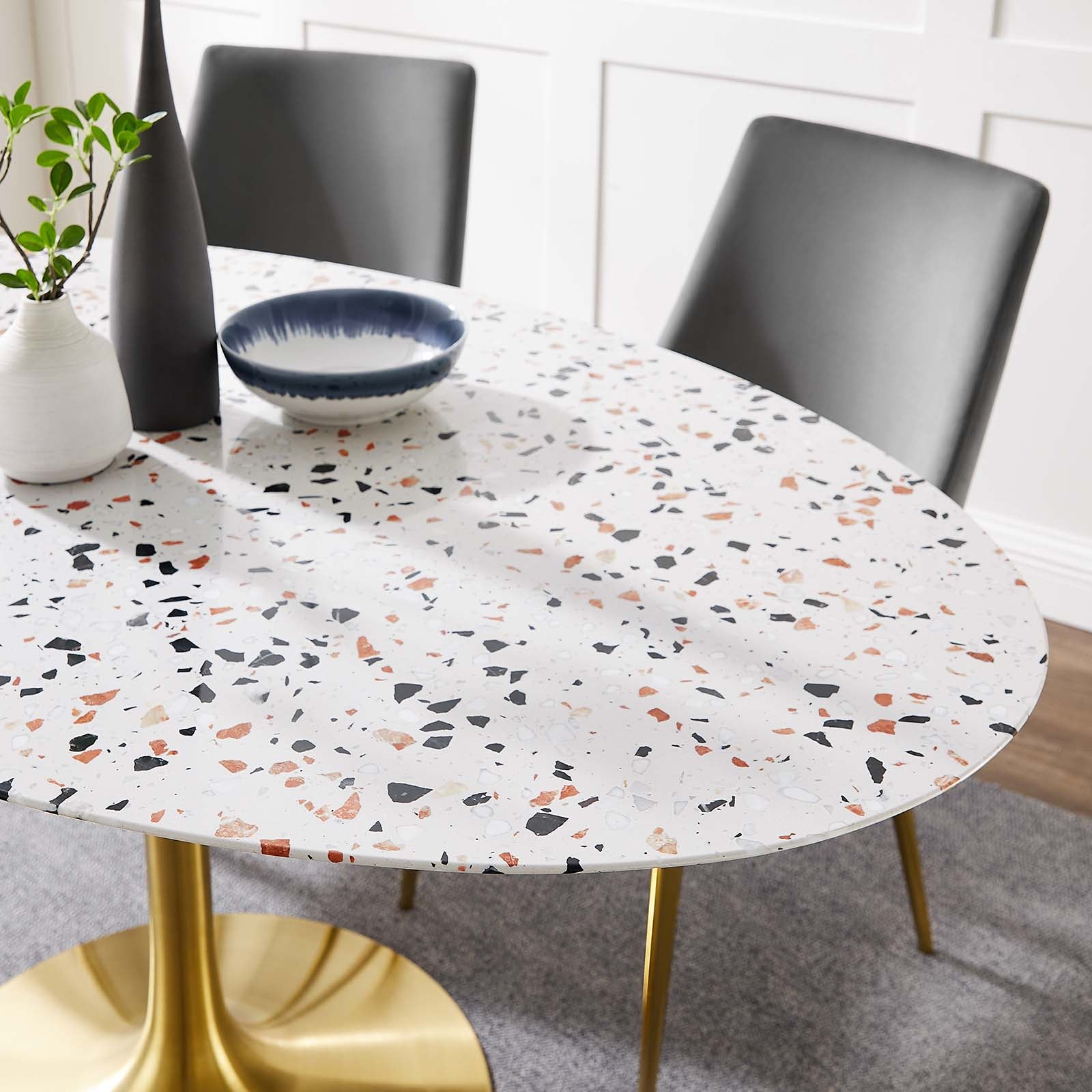 Modway Furniture Modern Lippa 60" Oval Terrazzo Dining Table - EEI-5736