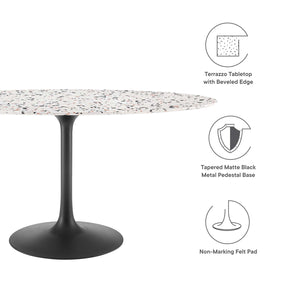 Modway Furniture Modern Lippa 60" Oval Terrazzo Dining Table - EEI-5737