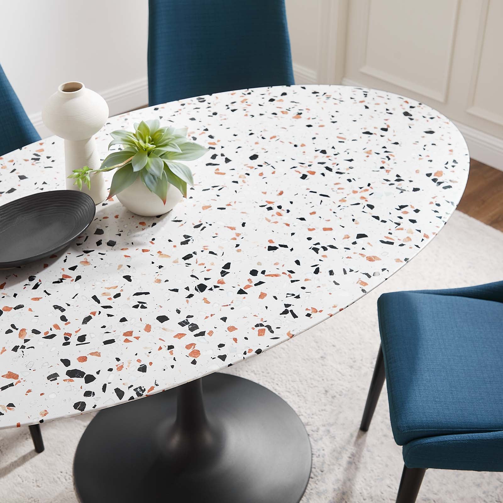 Modway Furniture Modern Lippa 60" Oval Terrazzo Dining Table - EEI-5737