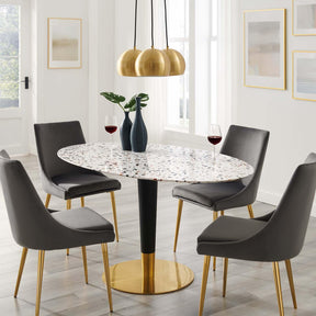 Modway Furniture Modern Zinque 60" Oval Terrazzo Dining Table - EEI-5738