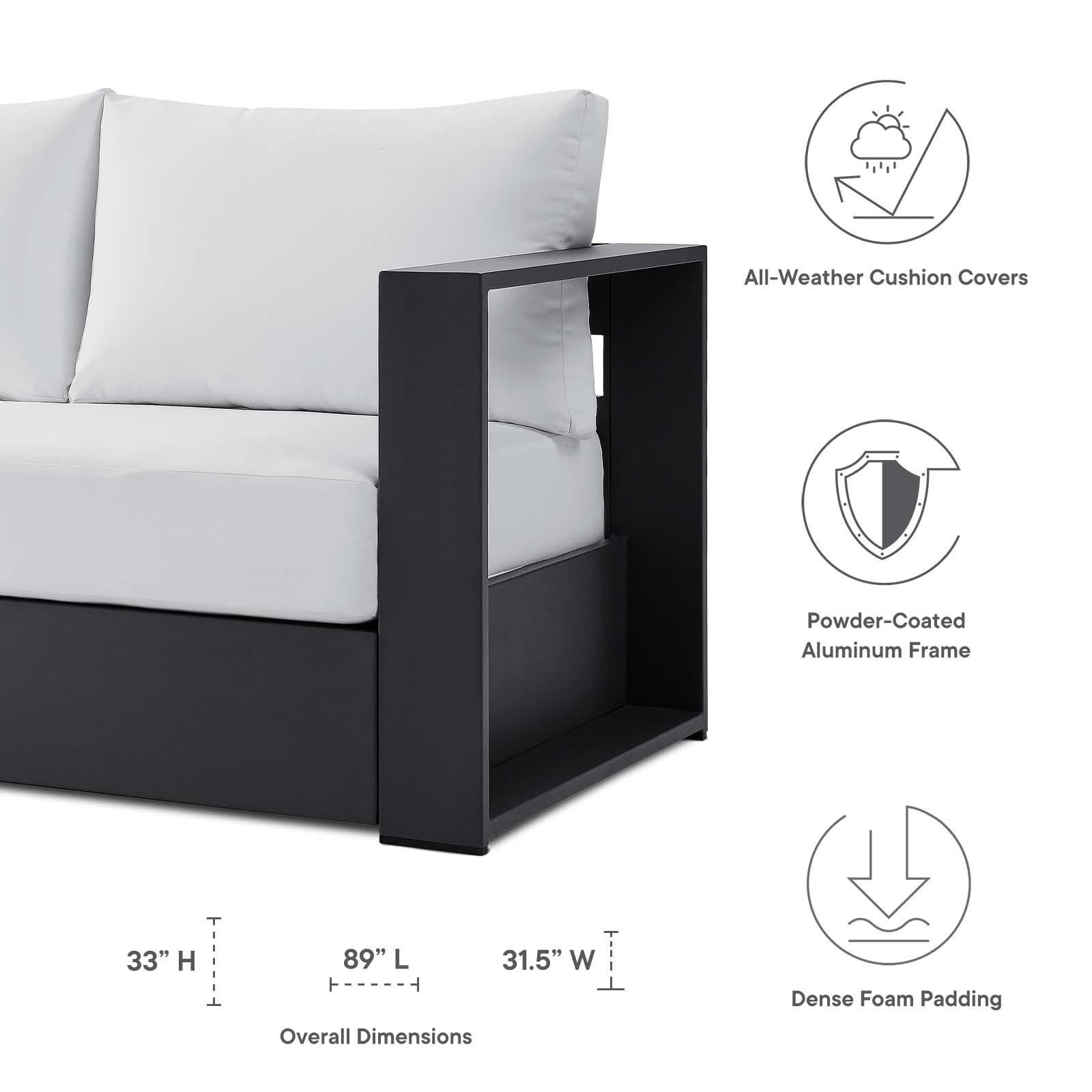 Modway Furniture Modern Tahoe Outdoor Patio Powder-Coated Aluminum 2-Piece Set - EEI-5750