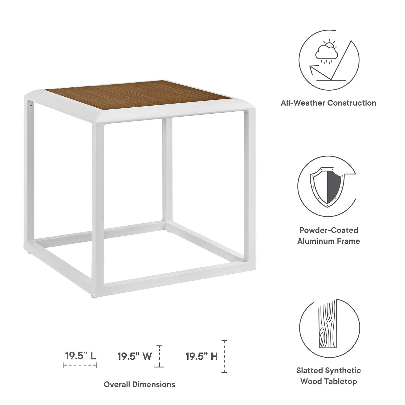 Modway Furniture Modern Stance 3 Piece Outdoor Patio Aluminum Set - EEI-5754