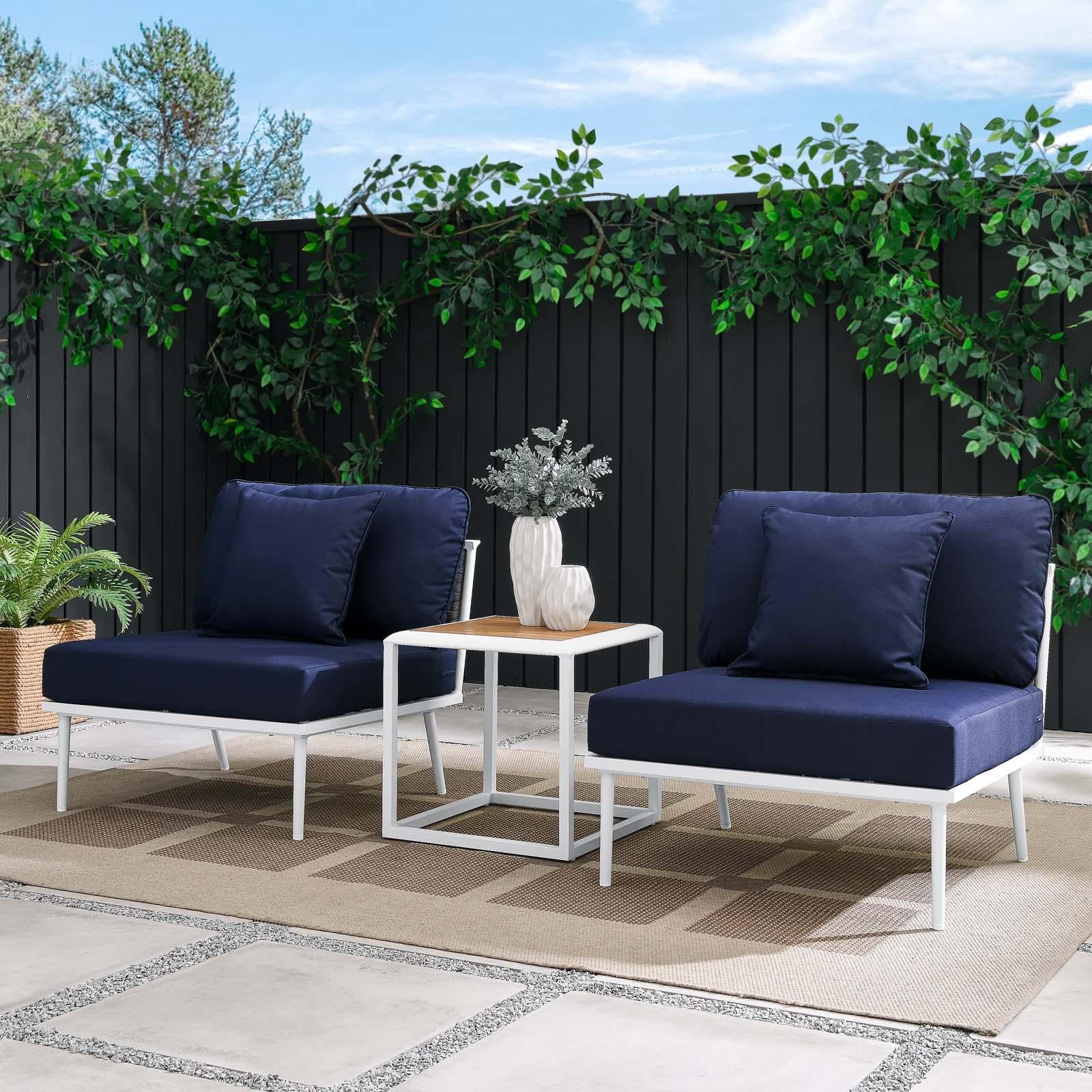 Modway Furniture Modern Stance 3 Piece Outdoor Patio Aluminum Set - EEI-5754