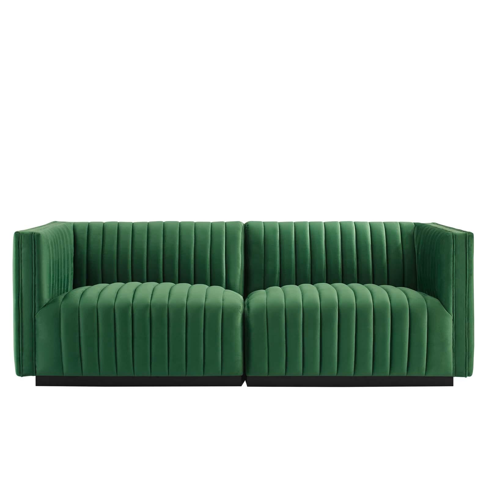 Modway Furniture Modern Conjure Channel Tufted Performance Velvet Loveseat - EEI-5764