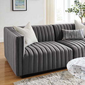 Modway Furniture Modern Conjure Channel Tufted Performance Velvet Loveseat - EEI-5764