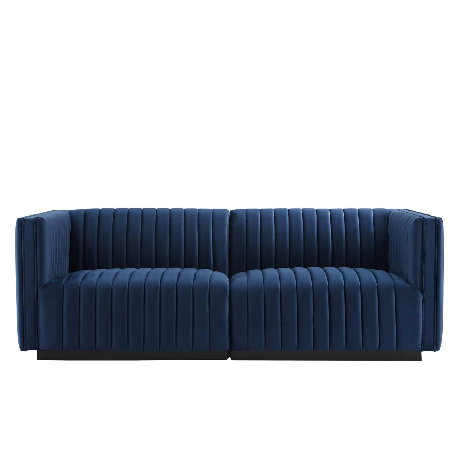 Modway Furniture Modern Conjure Channel Tufted Performance Velvet Loveseat - EEI-5764