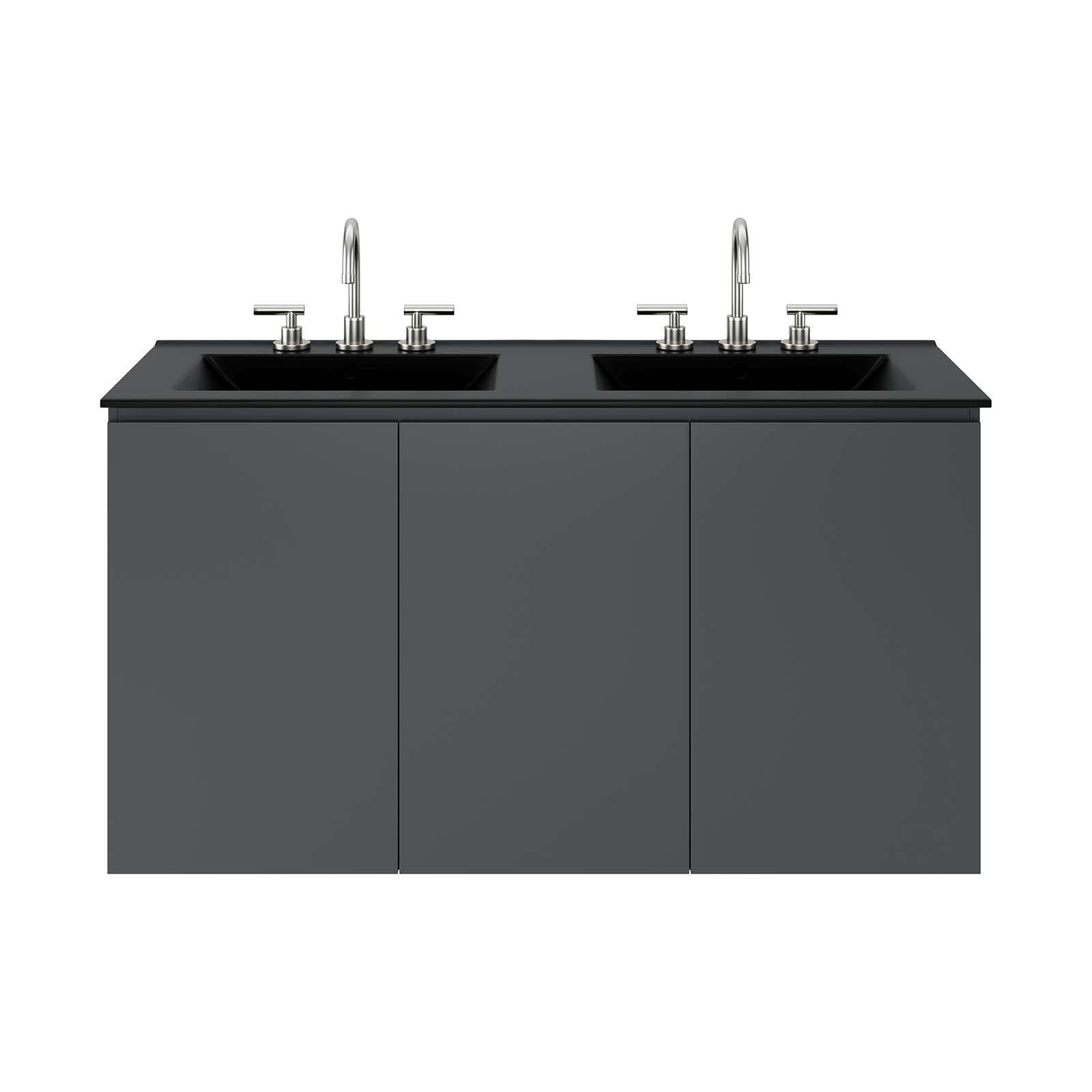 Modway Furniture Modern Bryn 48" Wall-Mount Double Sink Bathroom Vanity - EEI-5781