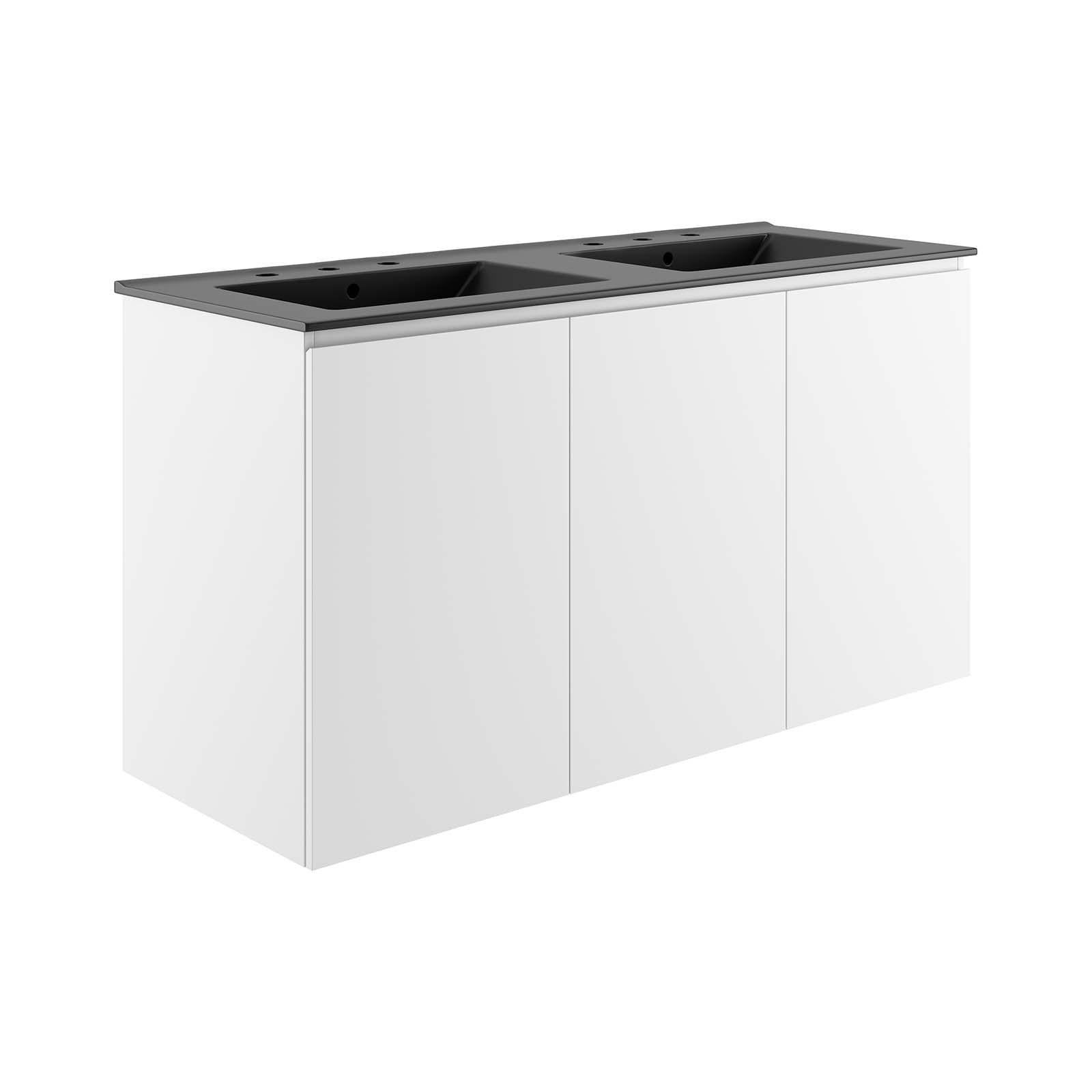 Modway Furniture Modern Bryn 48" Wall-Mount Double Sink Bathroom Vanity - EEI-5781