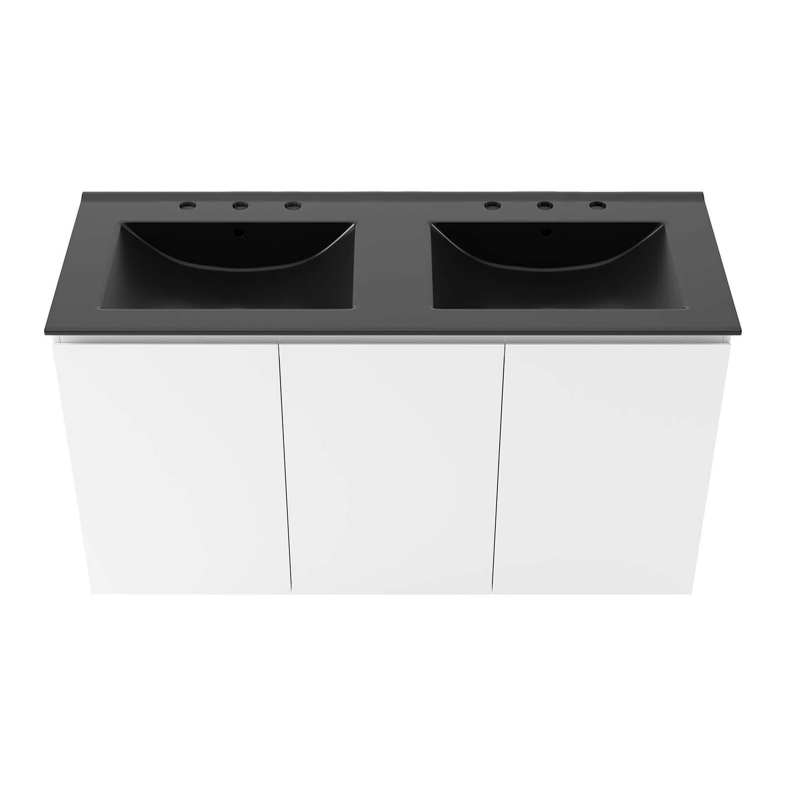 Modway Furniture Modern Bryn 48" Wall-Mount Double Sink Bathroom Vanity - EEI-5781