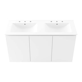 Modway Furniture Modern Bryn 48" Wall-Mount Double Sink Bathroom Vanity - EEI-5781