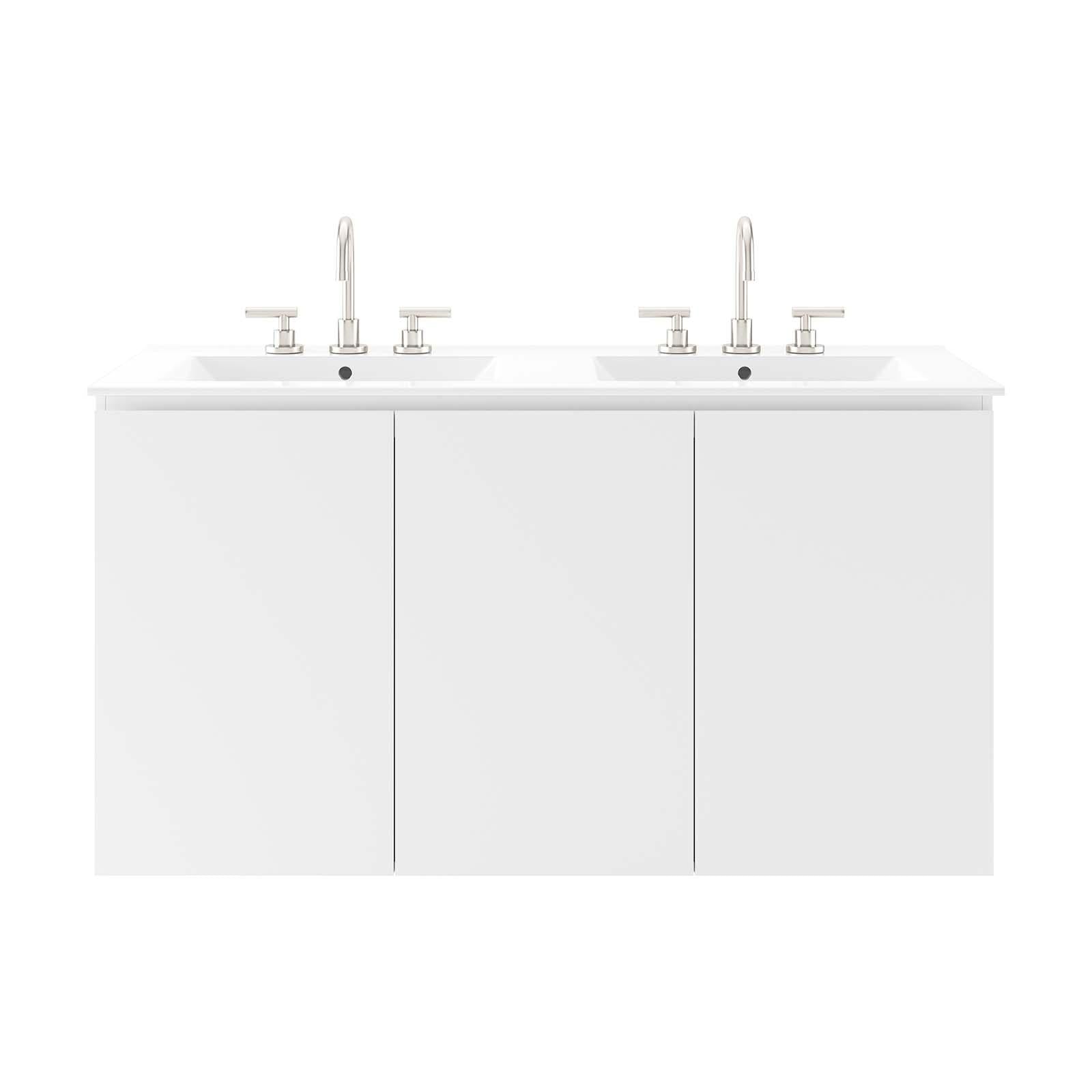 Modway Furniture Modern Bryn 48" Wall-Mount Double Sink Bathroom Vanity - EEI-5781