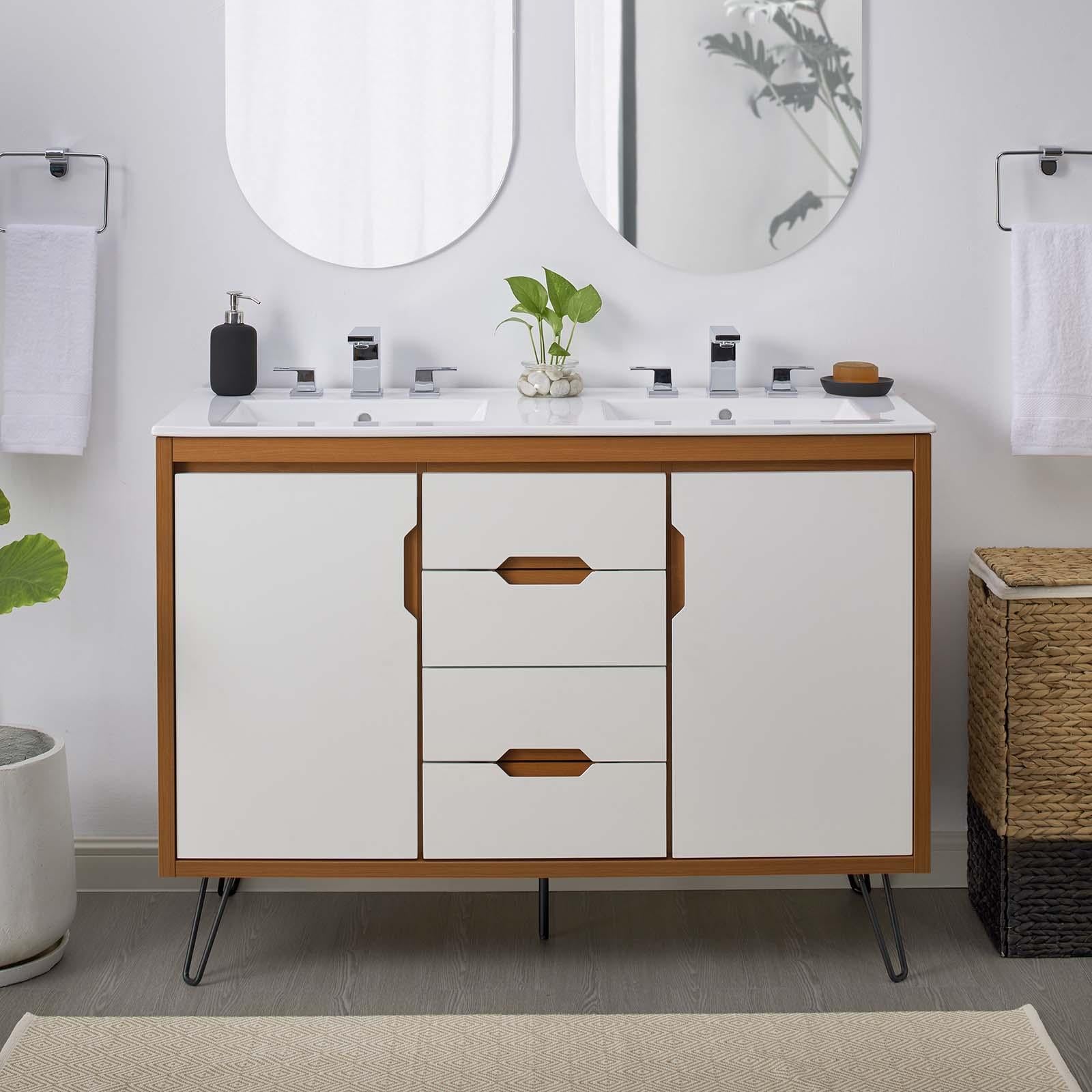 Modway Furniture Modern Energize 48" Double Sink Bathroom Vanity - EEI-5809