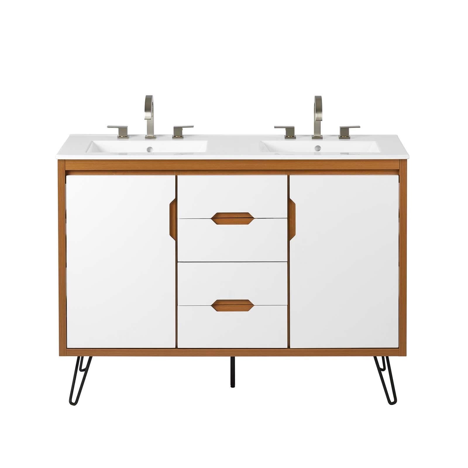 Modway Furniture Modern Energize 48" Double Sink Bathroom Vanity - EEI-5809