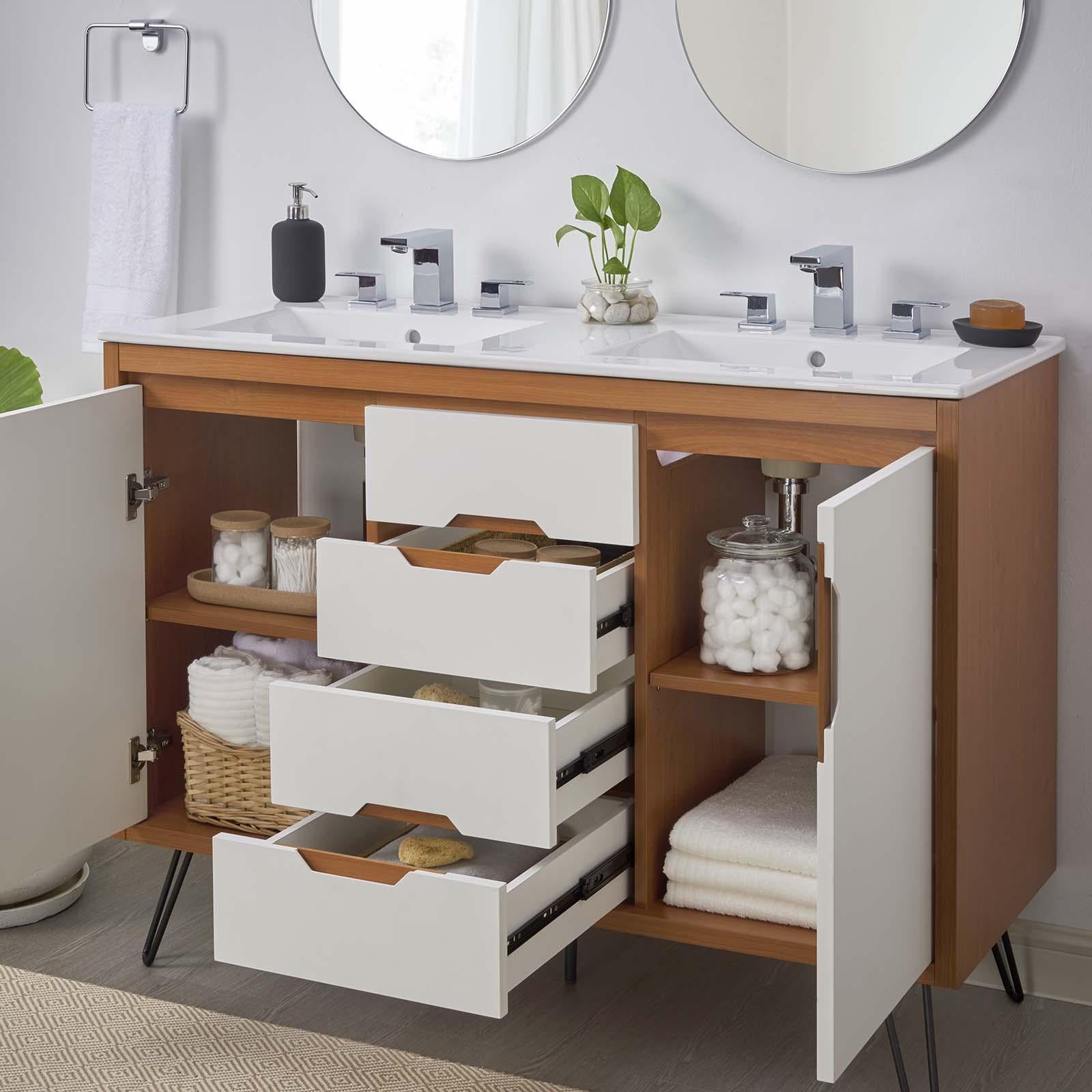 Modway Furniture Modern Energize 48" Double Sink Bathroom Vanity - EEI-5809