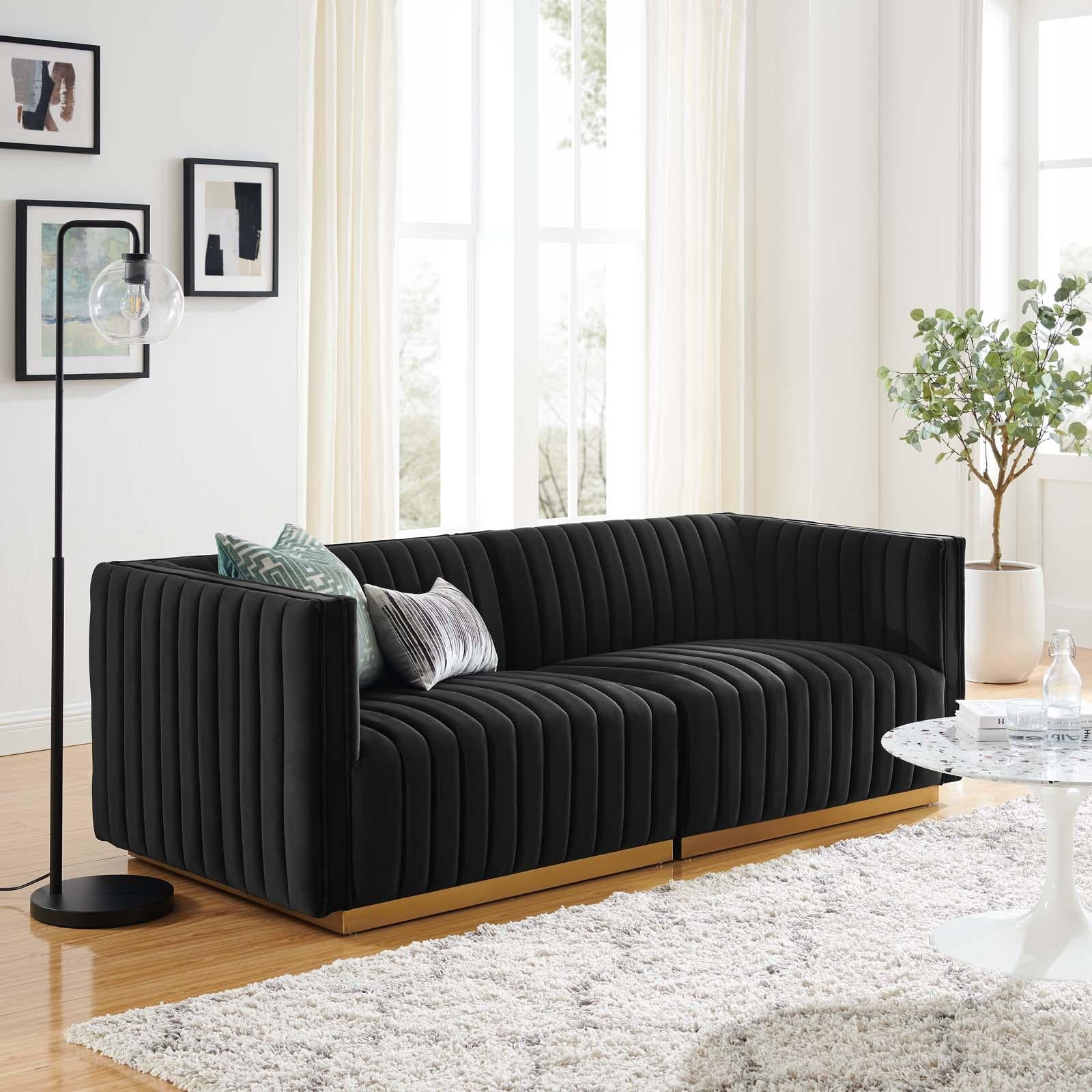 Modway Furniture Modern Conjure Channel Tufted Performance Velvet Loveseat - EEI-5842