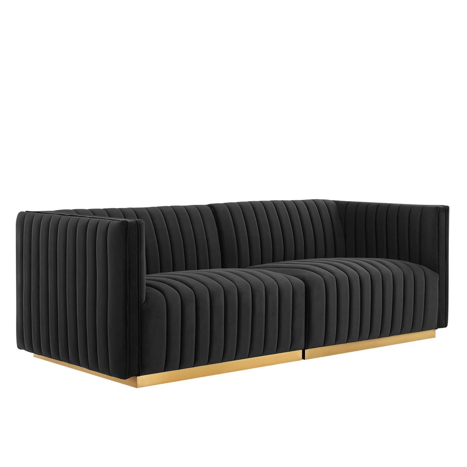 Modway Furniture Modern Conjure Channel Tufted Performance Velvet Loveseat - EEI-5842